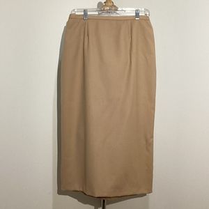 Sag Harbor Maxi Light Beige Wool Skirt